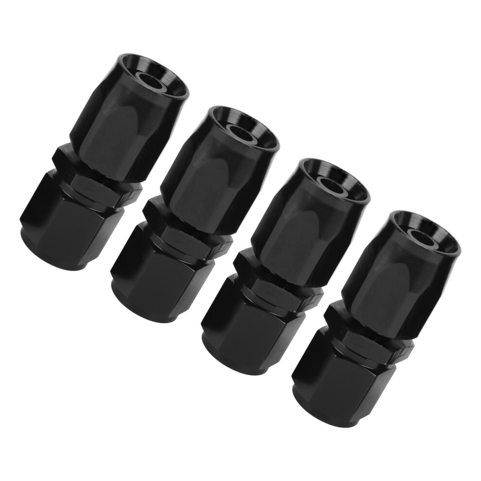 4Pcs An6 Swivel Hose End Fitting Adaptor Straight Polished Surface For Fuel Oil 7661359306392
