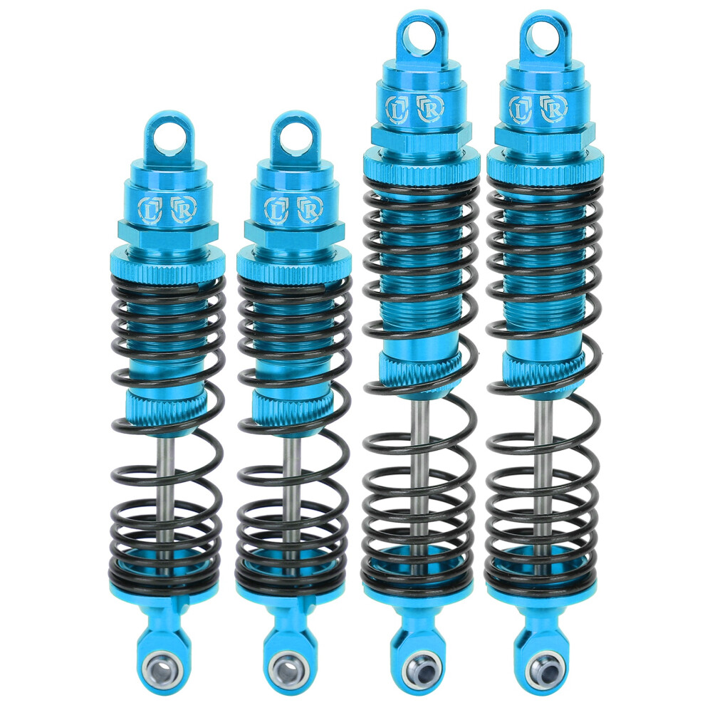 4Pcs Metal Front & Rear Shock Absorbers For 1/10 Rc Car, Blue 7691359306009