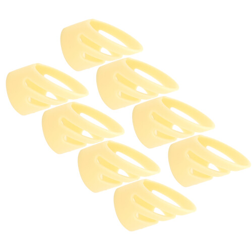 8Pcs ABS Finger Picks for Stringed Instruments Beige, L 16mm & M 14mm