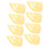8Pcs ABS Finger Picks for Stringed Instruments Beige, L 16mm & M 14mm 15