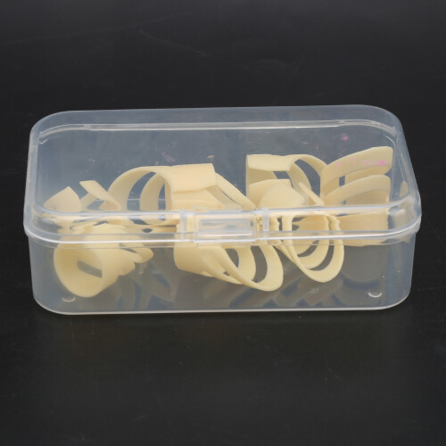 8Pcs ABS Finger Picks for Stringed Instruments Beige, L 16mm & M 14mm 2