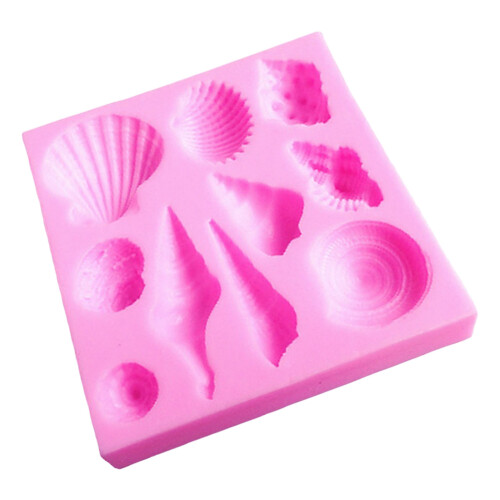 Easy Cleaning Conch Shell Silicone Mold Baking Cake-Pink