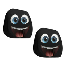 2 protecteurs d'oreiller de siège automobile-Visage souriant