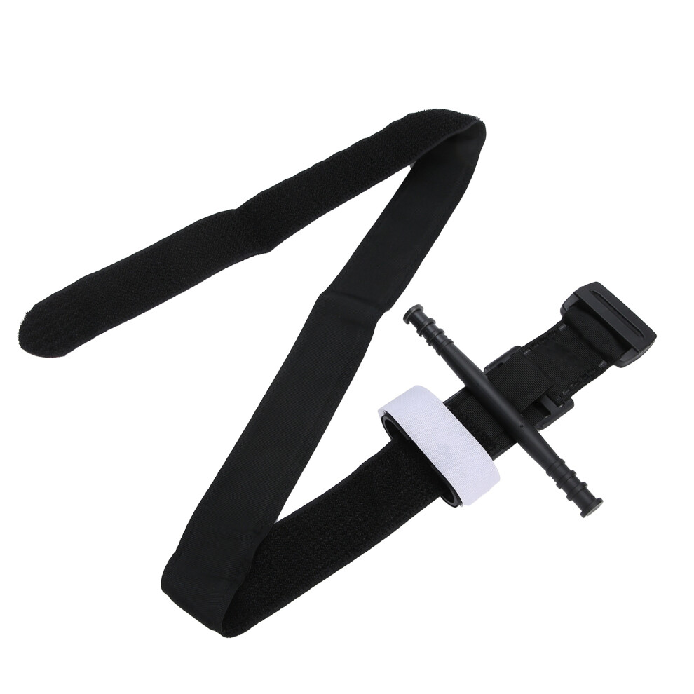 Black One-Handed Tourniquet : Emergency Outdoor Stop Bleeding Belt