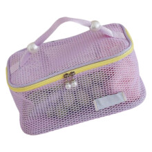 Multifunctional Makeup Storage Bag Zippered Compartments-Purple