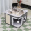Abri chaud d'hiver pour chats, grotte Double couche, lit chaud 2
