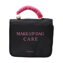 Cosmetic Storage Pouch Multiple Layer Compartments for-Black