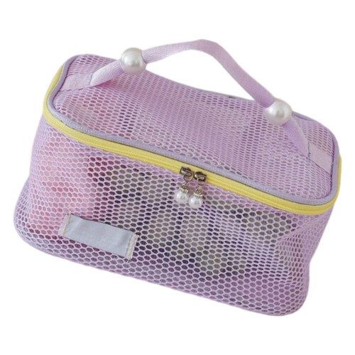 Fashion Makeup Storage Bag Mesh Ventilation Systems-Purple