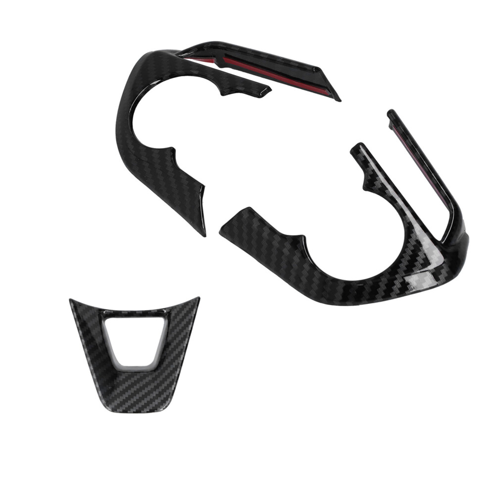 3Pcs Carbon Fiber Steering Wheel Trim For Rav4 2019-2021 4921359311271