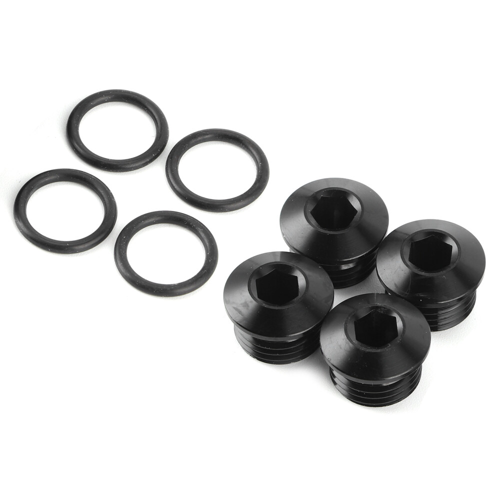 6An Aluminium Alloy Hex Head Socket With Oring & Orb Port Plug Anodized Black 4681359312189