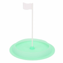 Portable Golf Putter Practice Silicone Disc & Flag - Indoor Hole Putting Aid
