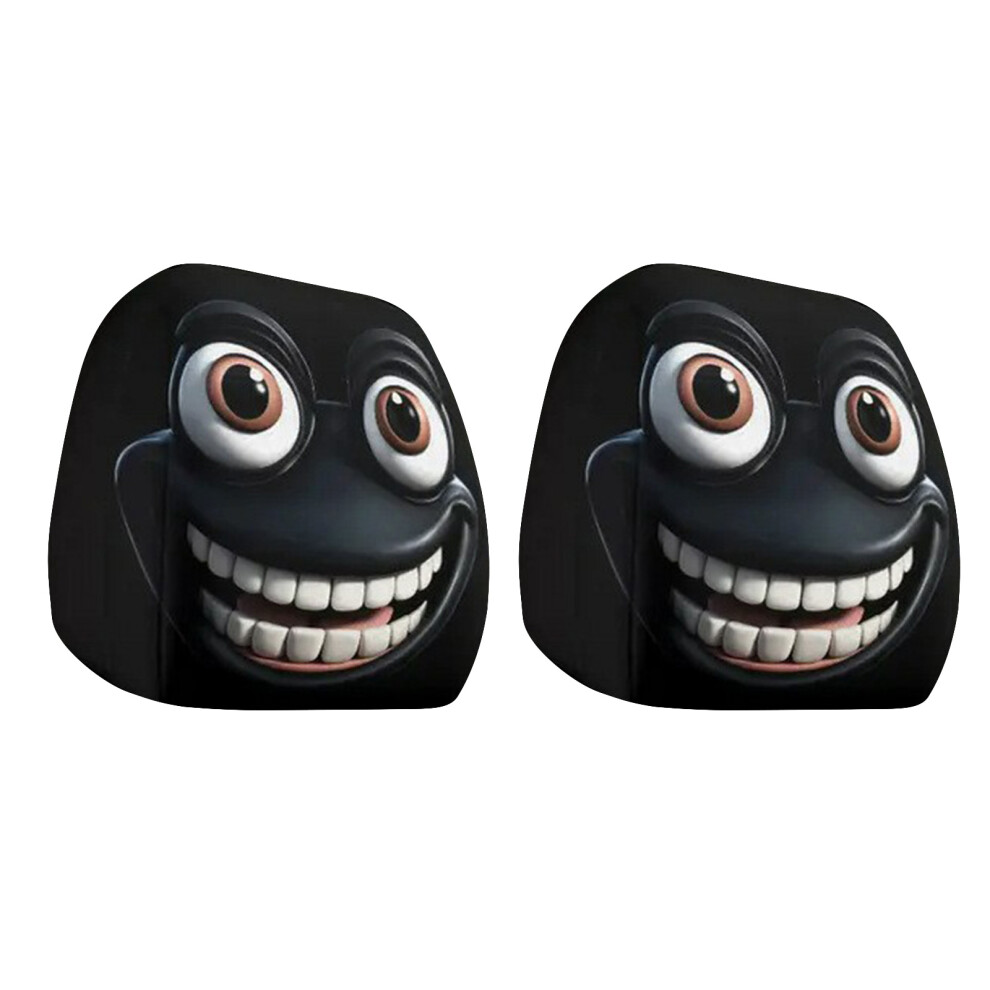 Pack Of 2 Elastic Car Seat Pillow Covers Big Eyes Design-Frog 7751000369224