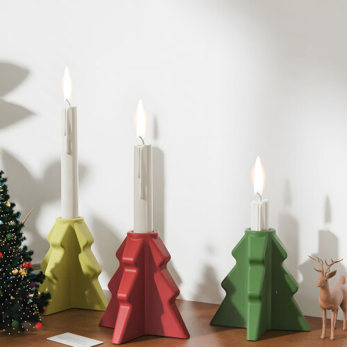 Forme d'arbre 3D moulée en élastomère, bricolage, pour bougies, 1