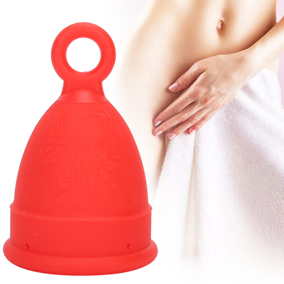 Red S Silicone Menstrual Cup Soft Reusable Period Cup For Women