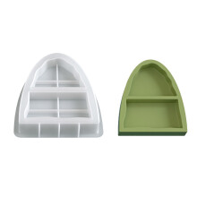 Heat Resistant Silicone Craft Tray 2 Compartment Designs Jewelry