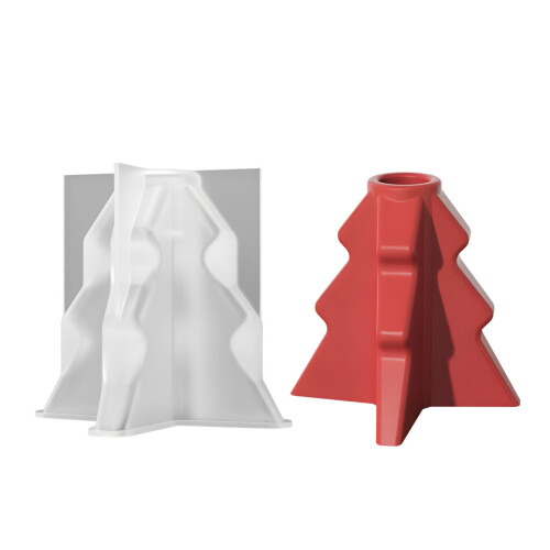 Holiday Craft Elastomer Cast 3D Tree Plan For DIY Waxlights