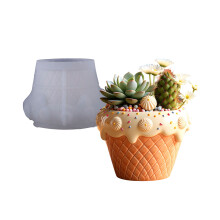Flexible Silicone Craft Mold For Unique Resin Flower Pots Candle