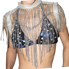 Shimmering Layered Fringe Body Chain Sturdy Alloy Material