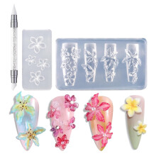 3 Pack Professional Nails Art Molds Flower Shape Small