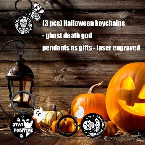 Porte-clés de collecte sévère incisé, ajout d'Halloween, 1