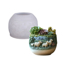 Moule de jardinière de chèvre en Silicone Flexible, outil de