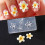 3 Pack Professional Nails Art Molds Flower Shape Small 6