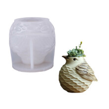 Detachable Silicone Bird Planter Mold For Creative Cement