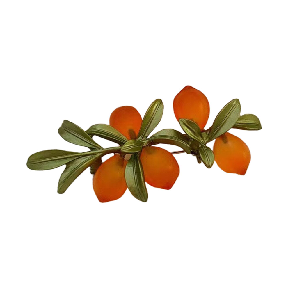 Orange Stylish Glass Artisanal Pin Brooch Perfect For Artistic