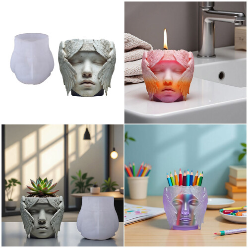 Long-Lasting Silicone Pot Mold With Woven Pattern For Succulent 1