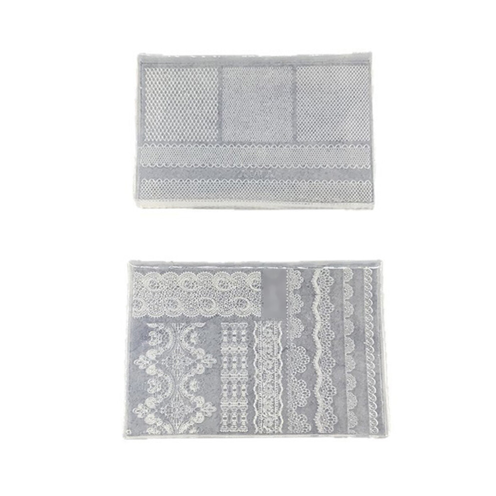 Double Lace Embossing Nails Art Molds Silicone Europe Design