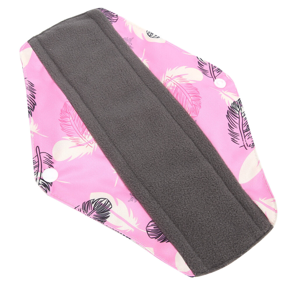 Washable Bamboo Charcoal Menstrual Pads, Heavy Flow, Overnight, Reusable