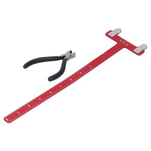 Archery Bow String Nocking Points Brass Buckle Clip Pliers T-Shape Ruler Set