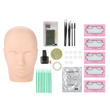 11 Stück Wimpernverlängerungs-Set mit Pinzette, Kleber & Übungskopf