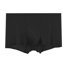 (XXXL, Black) NEW Mens Ice Silk Seamless Boxer Briefs Shorts Pouch Panties Trunks Underwear