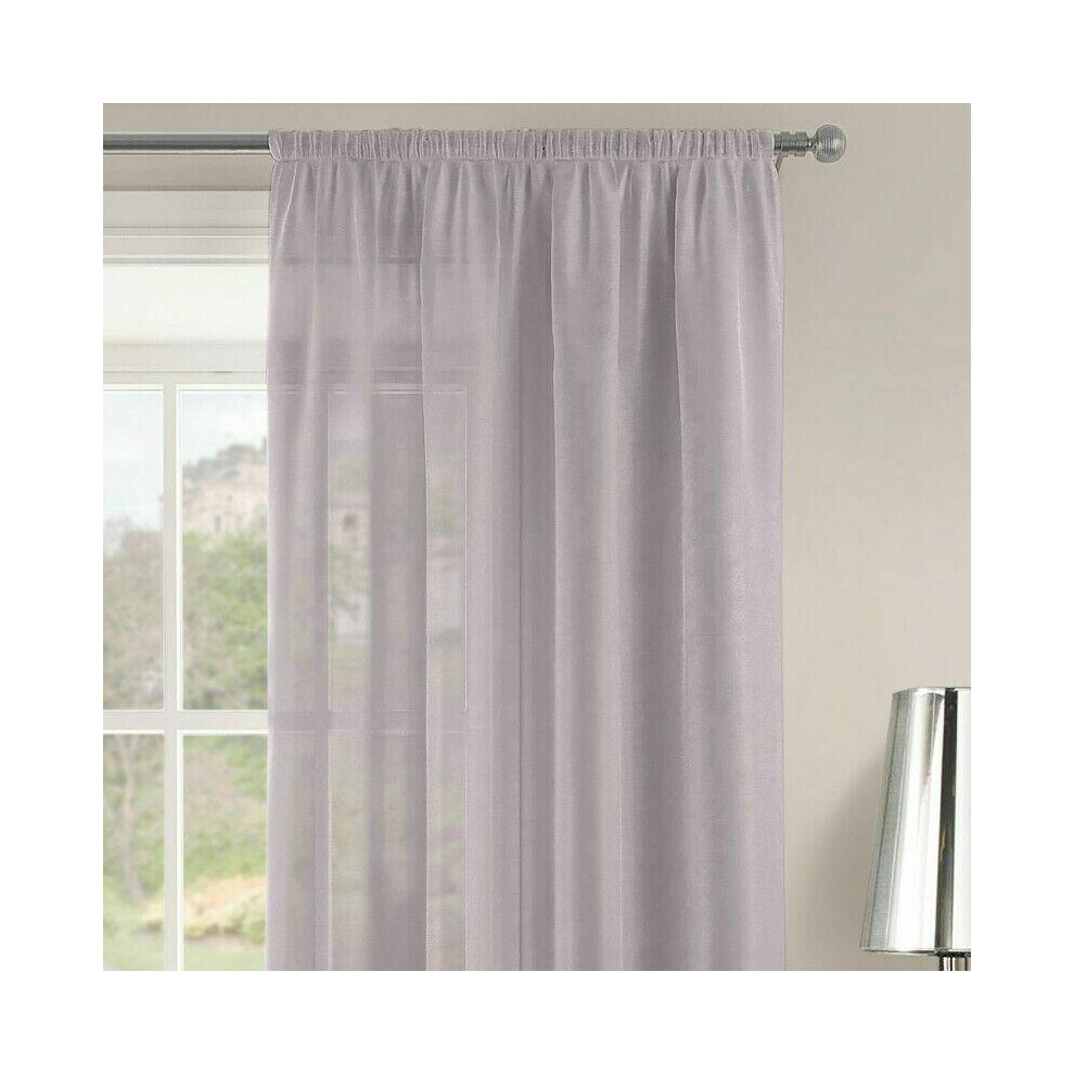 (Mauve, 122cm[48"]) Voile/Swag Plain Net Curtain Sheer Slot Top Rod Pocket Window Drape Single Panel - 100% Polyester - 8 Colors Available-image-OPC-PMTNWW6-NEW