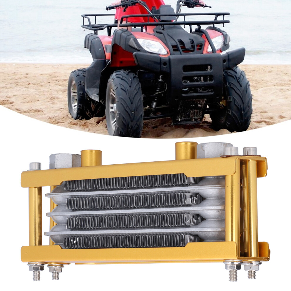 Universal Metal Engine Oil Cooler For 125-250Cc Motorcycles, Gold 8751359319832