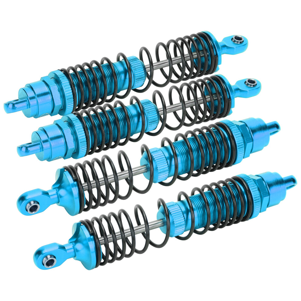 4Pcs Metal Front & Rear Shock Absorbers For 1/10 Rc Cars Blue 7891359320924