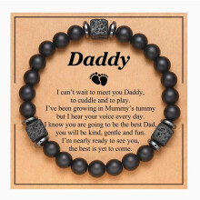 (Daddy) Bracelet To My Son Grandson Boyfriend Bracelet Volcanic Stone Bracelet Gift HOT