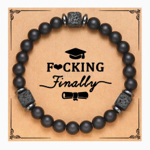 (F_cking finally) Bracelet To My Son Grandson Boyfriend Bracelet Volcanic Stone Bracelet Gift HOT