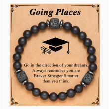 (Going places) Bracelet To My Son Grandson Boyfriend Bracelet Volcanic Stone Bracelet Gift HOT