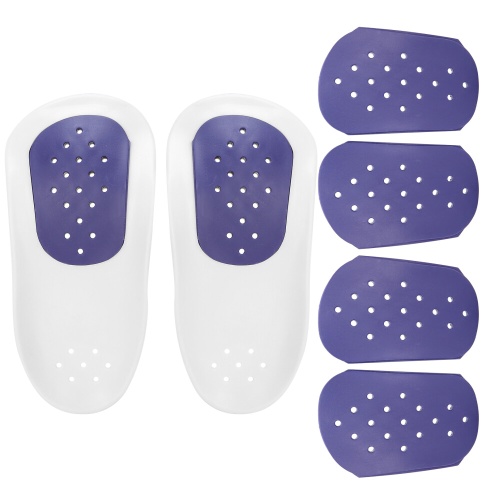 Blue/White Customizable Height Arch Support Insoles With Multihole Design