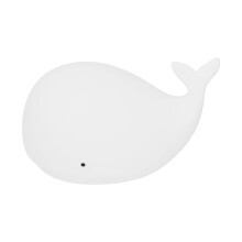 Veilleuse baleine 1200mAh 18,5 9,5 11,5 cm blanche