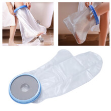 Wiederverwendbarer wasserdichter Armverband für den halben Arm, Blau & Transparent