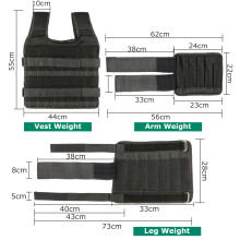 Weighted Vest 15kg/35kg with Adjustable Legs & Arms Weights for Fitness Routine