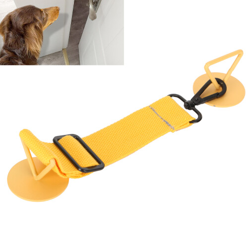 Adjustable Door Strap Lock for Pets, Yellow, 20-30cm Size