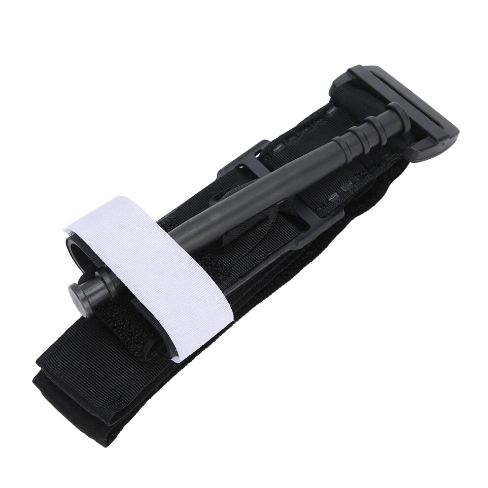 Black Emergency Tourniquet for Outdoor Injuries One-Hand Operation