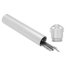 Silber-Ohrröhrchen-Reiniger-Set aus Edelstahl Spiral-Ohrreiniger tragbar