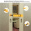 Adjustable Door Strap Lock for Pets, Yellow, 20-30cm Size 12