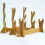 τεμάχια Ιαπωνική βάση Katana Ξύλινη θήκη Samurai Stents Cosplay Sword Knife Decoration Display Stand 1