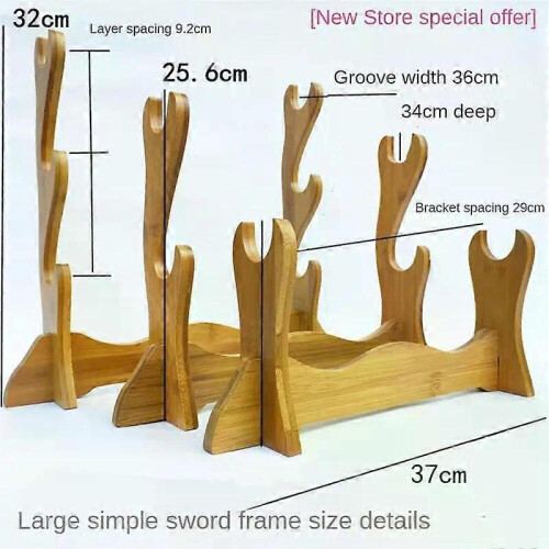 τεμάχια Ιαπωνική βάση Katana Ξύλινη θήκη Samurai Stents Cosplay Sword Knife Decoration Display Stand 2